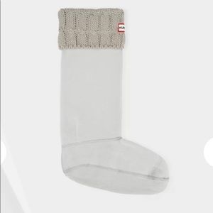 Stitch Cable Knitted Cuff Tall Boot Socks size m